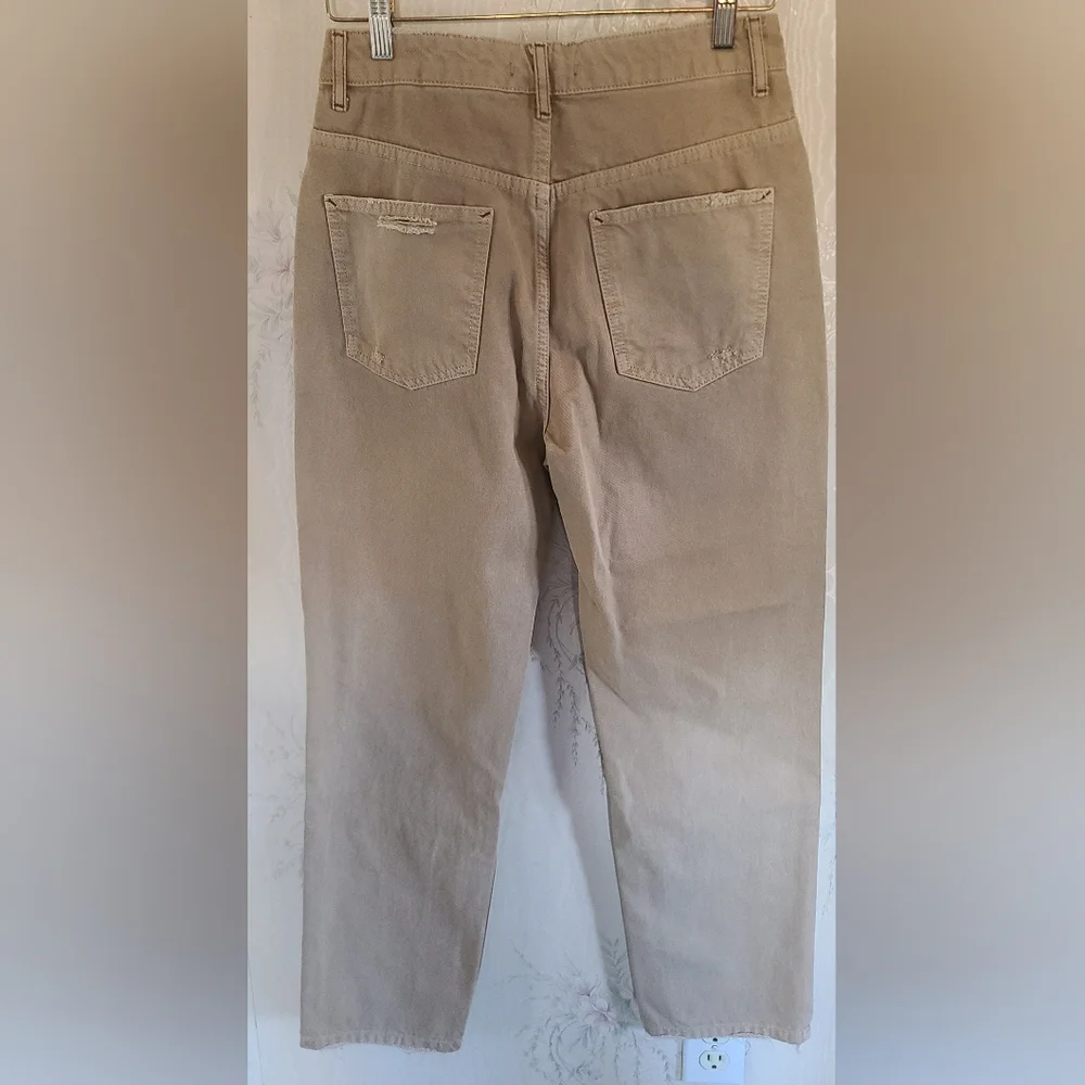 We The Free Dakota Straight Leg Distressed‎ Tan Jean - Picture 4 of 4